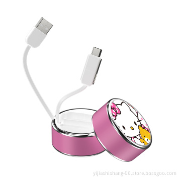 Amazon Hot Sale 3 in 1 Cell Phone Retractable Usb Charger Sync Data Cable